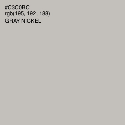 #C3C0BC - Gray Nickel Color Image